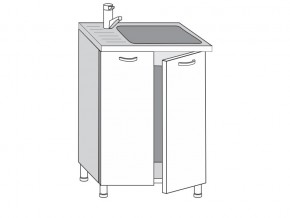 2.60.2мн Шкаф-стол на 600мм под накладную мойку с 2-мя дверцами в Полевском - polevskoj.магазин96.com | фото
