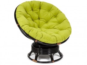 Кресло-качалка Papasan w 23/01 B с подушкой Antique brown, флок Олива в Полевском - polevskoj.магазин96.com | фото