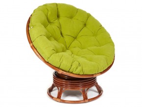 Кресло-качалка Papasan w 23/01 B с подушкой Pecan, флок Олива в Полевском - polevskoj.магазин96.com | фото