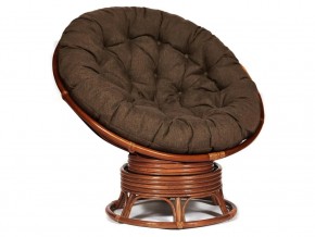 Кресло-качалка Papasan w 23/01 B с подушкой Pecan, ткань Коричневый в Полевском - polevskoj.магазин96.com | фото