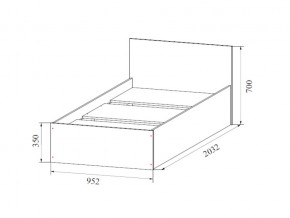 Кровать одинарная (Без матраца 0,9*2,0) в Полевском - polevskoj.магазин96.com | фото