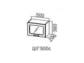 ШГ500с/360 Шкаф навесной 500/360 (горизонт. со стеклом) в Полевском - polevskoj.магазин96.com | фото